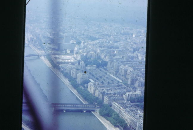 view from Eiffel Tower, Paris, 1966 trip
