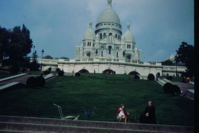 Sacre-Coeur, Paris 1948 trip with Pop and Alice
