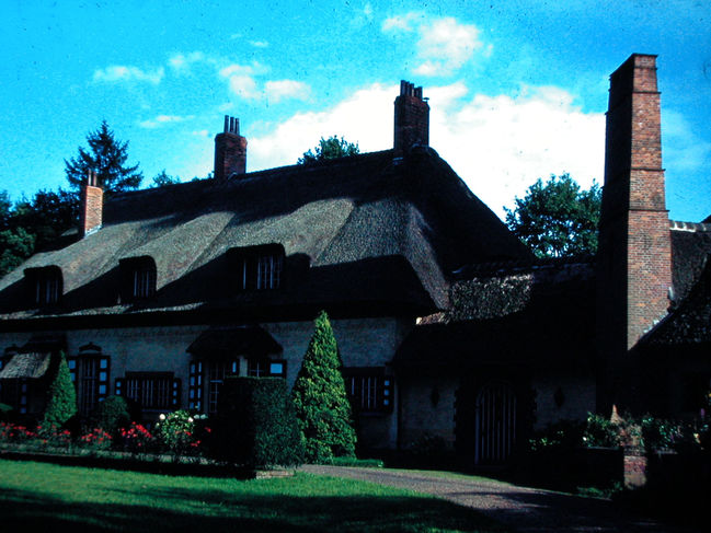 Thatched roof on house in Belgium or Holland
