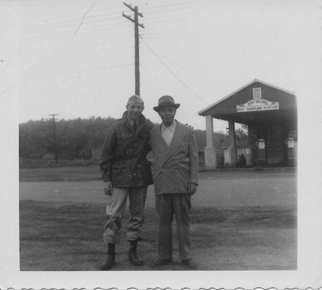 Uncle Junie in army with father Arthur at Fort Devens
