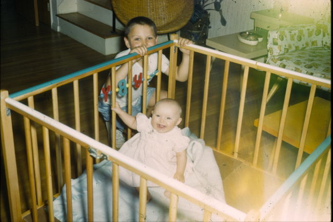 Paul and Leslie in Canton living room 1961
