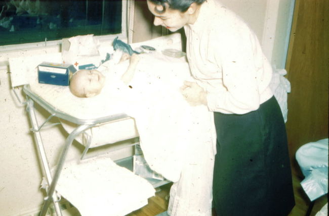 Lynne with baby Paul 1954
