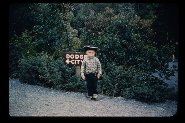 Paul on day trip with Uncle Walter and Rosalie to Pleasure Island in Wakefield, MA ca 1959
