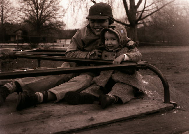 Paul, Leslie, Boston Playground, ca 1962
