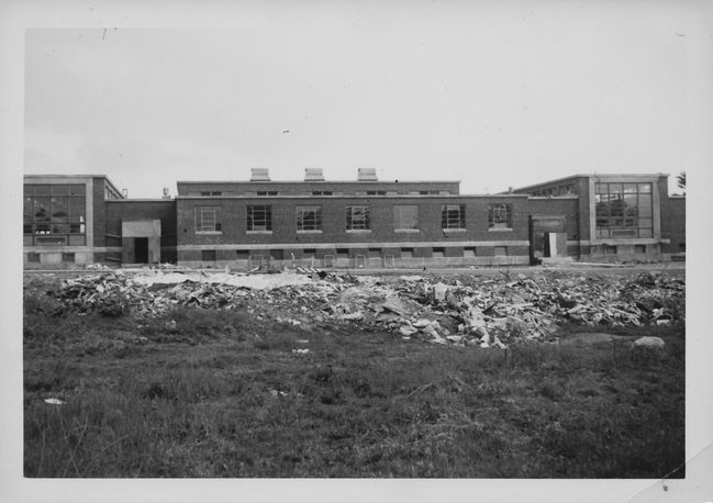 one of Ake's buildings in Malmo while working in Sweden 1952
