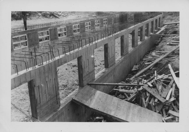 one of Ake's buildings in Malmo while working in Sweden 1952
