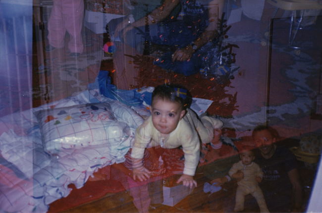 Baby Peter at his first Eliot Christmas 1985

