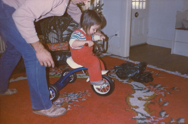 Paul with Jenny in Eliot living room Xmas 1985
