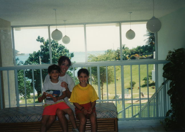 Helen, Jenny, Peter in lo-rise condo in Fajardo, Puerto Rico ca 1992-3??
