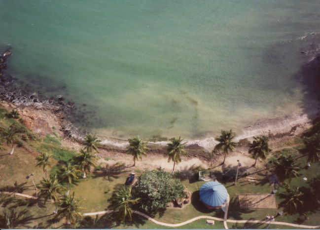 View from high rise hotel in Fajardo, Puerto Rico ca 1993
