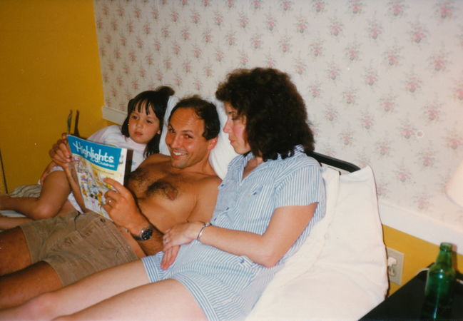 Jenny, Paul and Helen in 3rd Caracas apartment, Christmastime 1986
