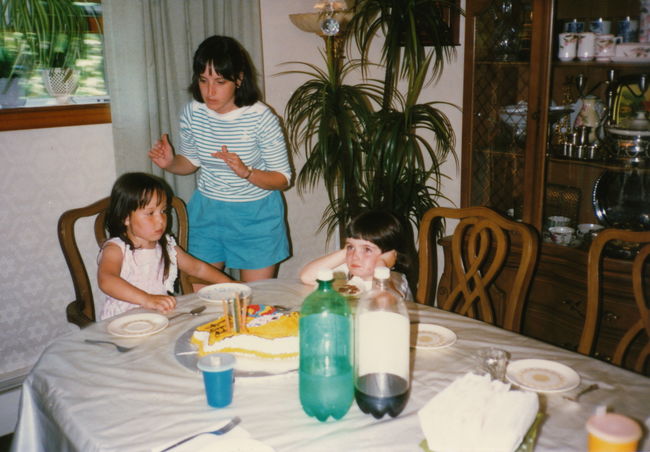 Jenny, Shirley, Kirimi Jenny's 6th b-day 1686 Washington St May 1989
