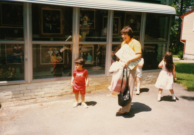 Peter, Nana and Jenny outside 1686 Washington St. Canton, MA
