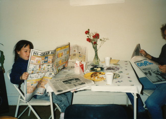 Jenny with Leslie in DC ca 1992
