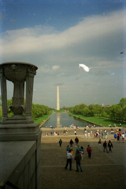 Washington Monument during Peter and Nana on DC trip ca 1991
