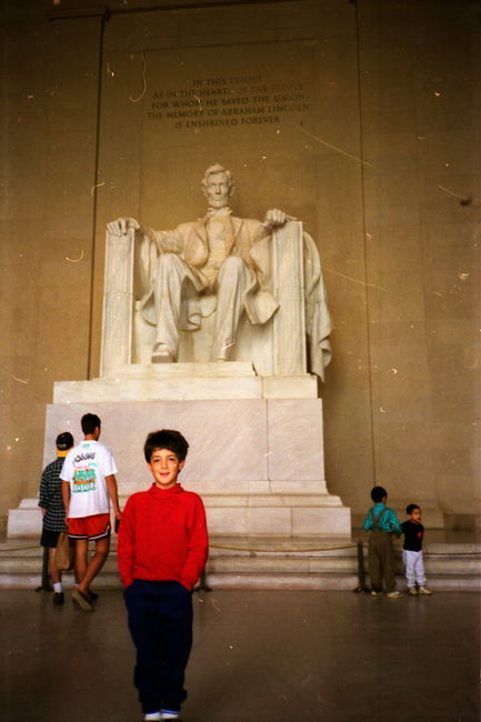 Peter at Lincoln Memorial ca 1991
