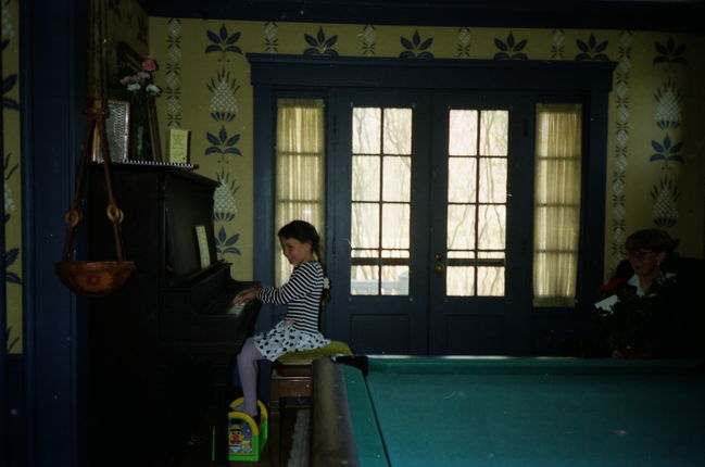 Phyllis Kraunz during Jenny's piano ca 1992 in Eliot Music room
