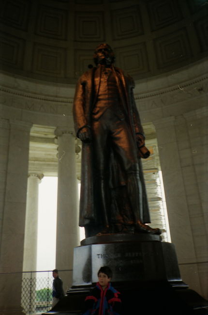 Peter at Jefferson Memorial in DC  ca 1991
