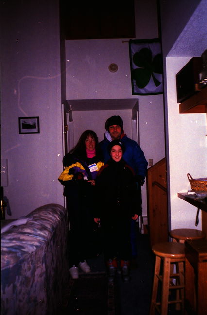 Peter's birthday weekend ski trop to Village of Loon condos 1993 (Helen, Jenny, Paul)
