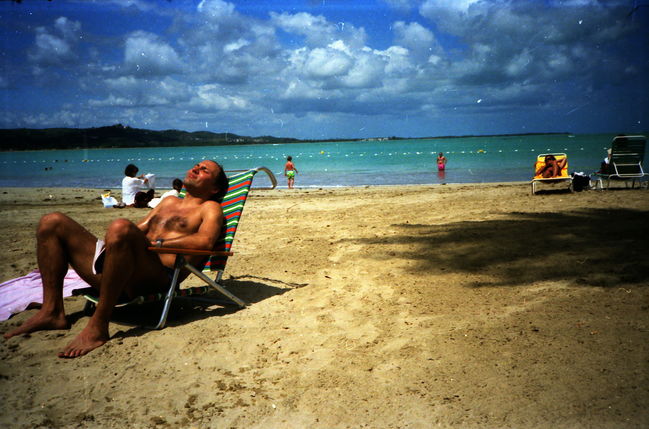 Paul on beach near Fajardo, PR in early 90's
