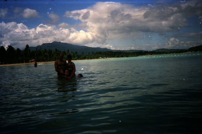 Helen, Peter, Lynne on beach near Fajardo, PR in early 90's
