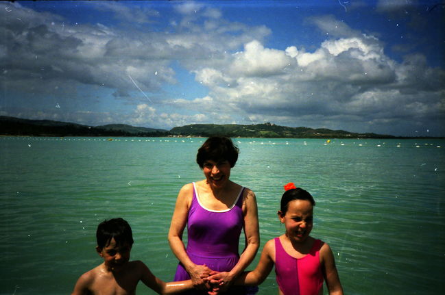 Peter, Nana and Jenny on beach near Fajardo, PR in early 90's
