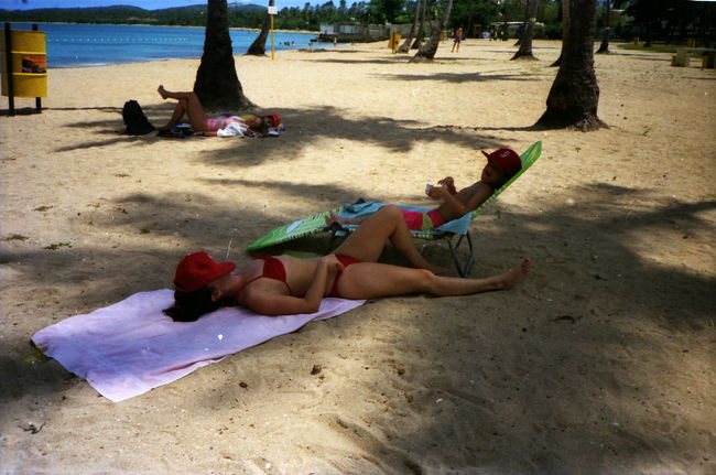 Helen and Peter on beach near Fajardo, PR in early 90's
