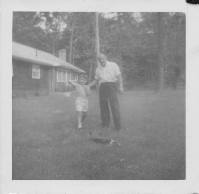 Paul, Sonya and Ake in front of Cynthia Rd. ca 1960
