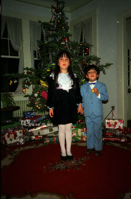 Jenny and Peter, Eliot, Xmas 1990
