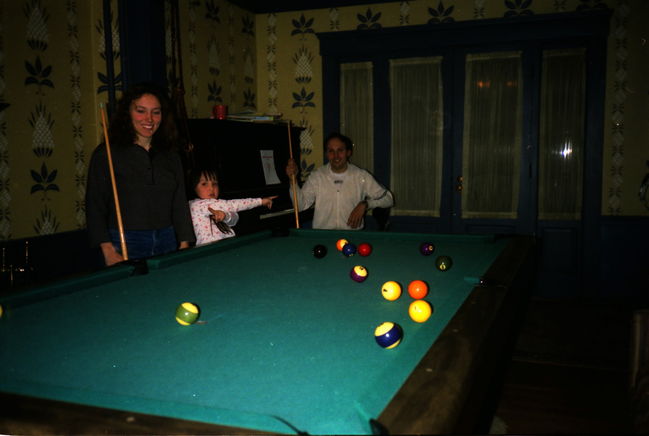 Leslie, Jenny, Paul in Eliot, winter 1990
