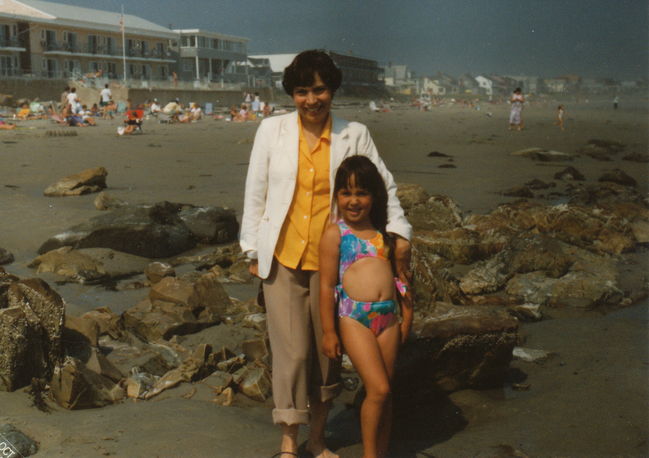 Nana and Jenny, Wells Beach ca 1989
