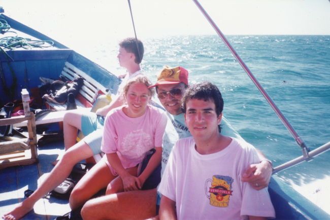 Leslie, Paul and Jose Franklin on dive boat in PLC, VZ
