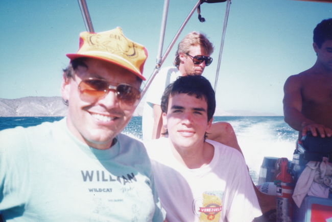 Paul and Jose Franklin on dive boat in PLC, VZ
