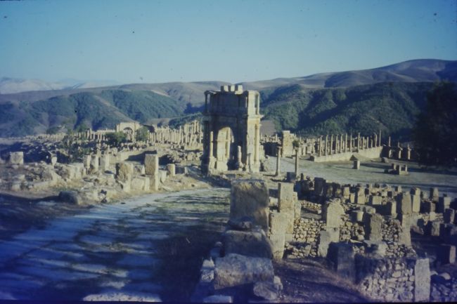 Roman city of Djemila.  Just Paul, Helen and the ghosts at 6am.
