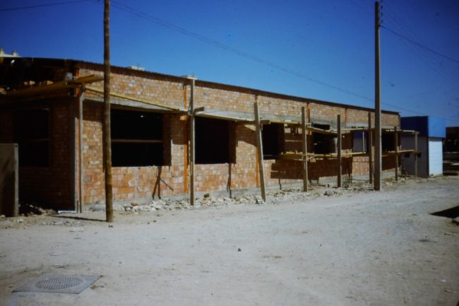 view of our campus during construction (it was not complete until we had been there 3 months)
