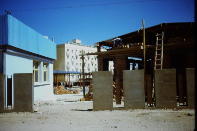 view of our campus during construction (it was not complete until we had been there 3 months)
