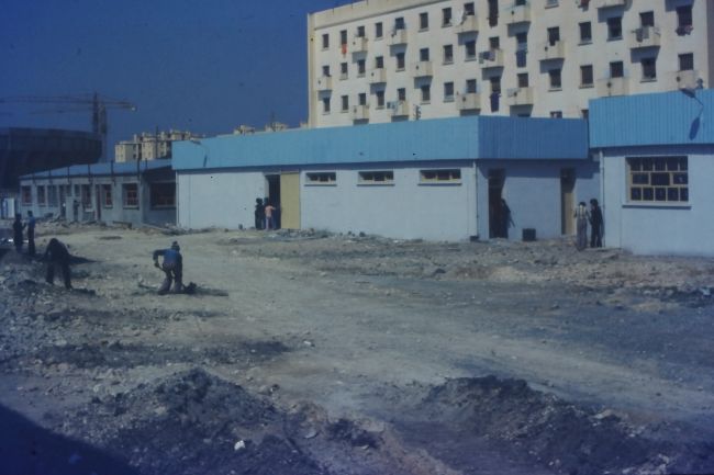 view of our campus during construction (it was not complete until we had been there 3 months)
