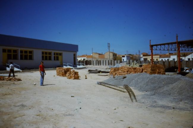 view of our campus during construction (it was not complete until we had been there 3 months)
