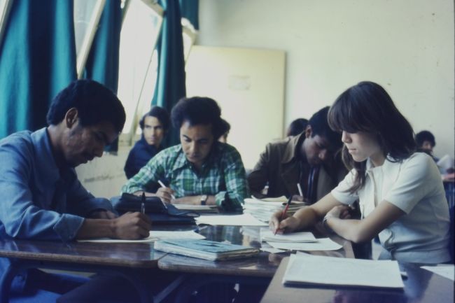 a math class being taught by Paul or Helen
