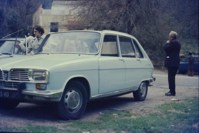 Greta and Ake near our big rented Renault R6 (our Peugeot could not seat the 6 of us)
