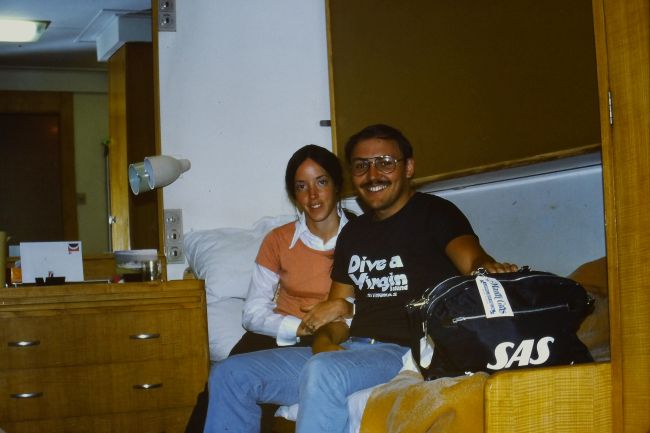 Paul and Helen in their cabin
