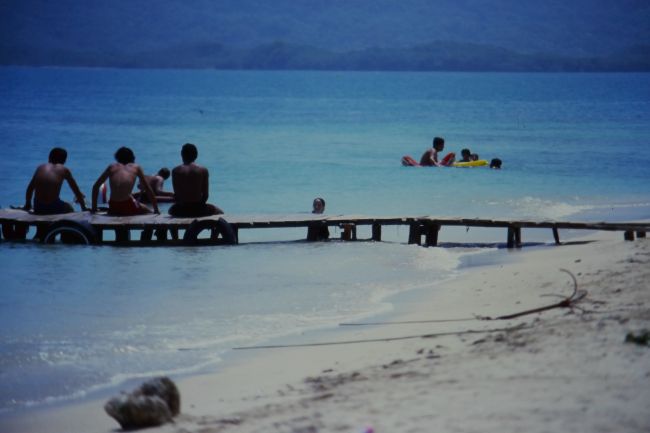 At the beach in Morrocoy
