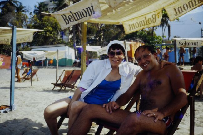 On the beach near Caracas.  The place was Catia.
