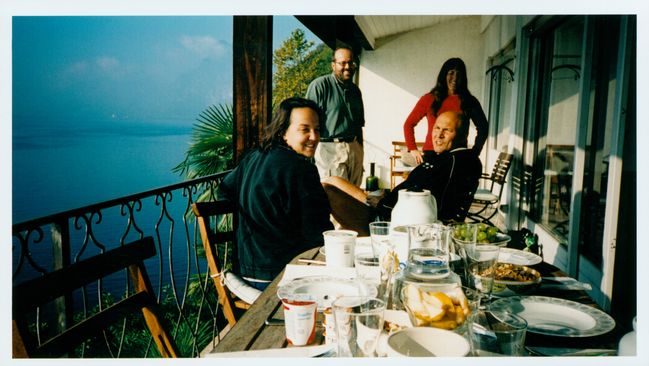 On Balcony on the Ciluffo's House on Lake Lugano 2004 Jenny, Lenny, Helen, Paul
