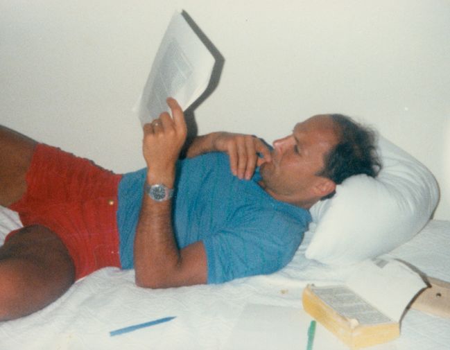 Paul typically relaxing on a tropical vacation
