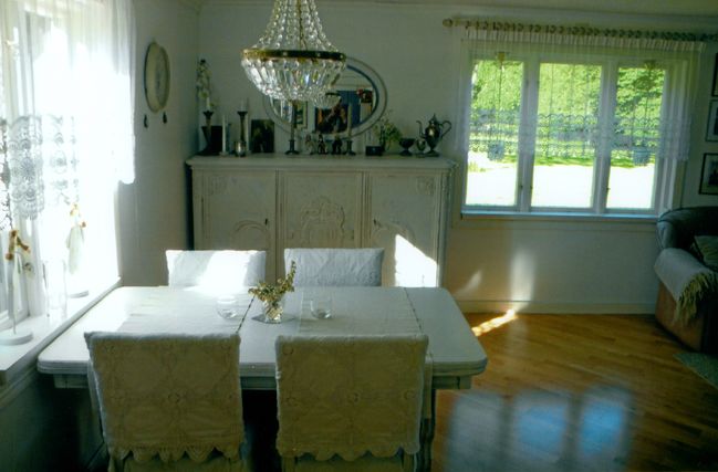 Dining area in living room
