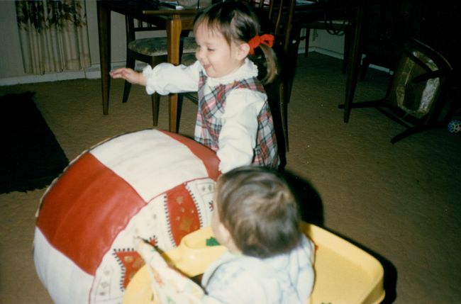 Ake's birthday party in Canton, Jan. 1986 (Peter, Jenny)
