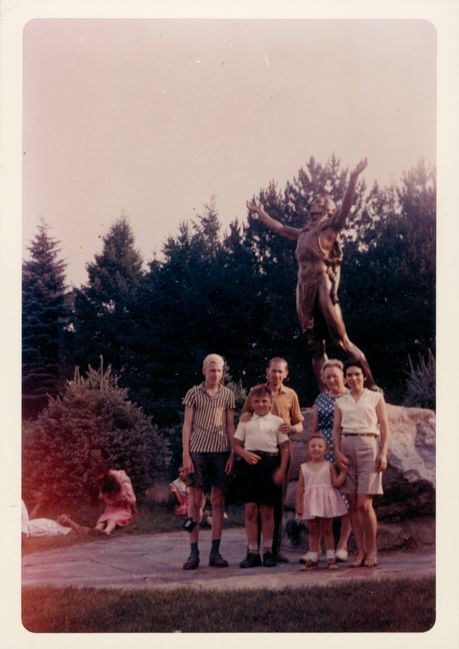 Kjell-Ake, Paul, Stig,Leslie, Elsa, Lynn on the Mohawk Trail, Western Mass 1964
