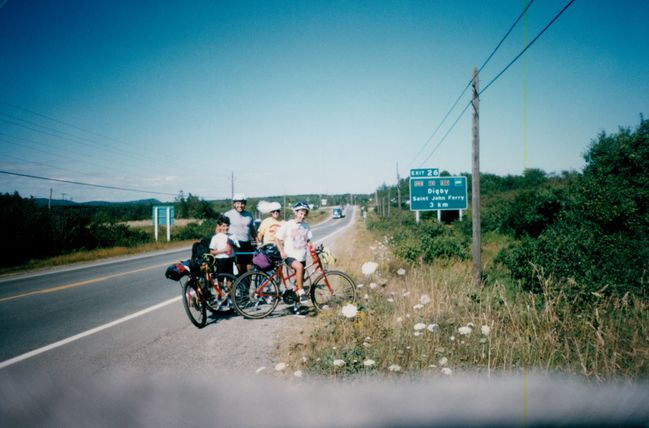 Cycling South on Route 1 in Maine returning to Bar Harbor
