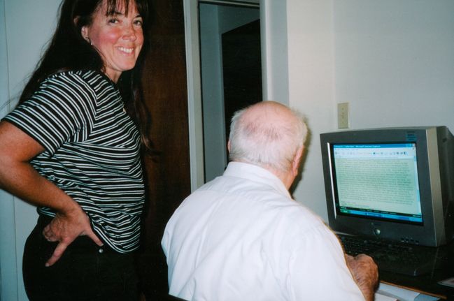 Helen and George, in Canton working on George's computer ca 2011
